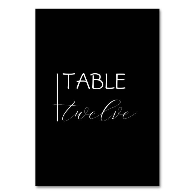 Modern Minimalist Table Number (Front)