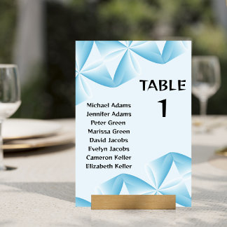 Modern Minimalist Table Number