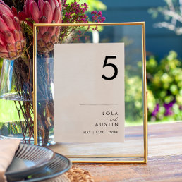 Modern Minimalist Table Number