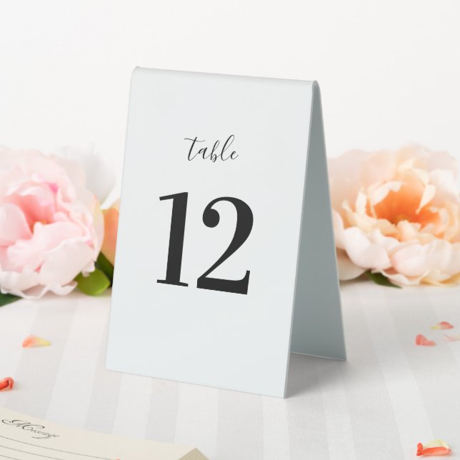 Modern Minimalist Table Number Pedestal Sign (In SItu (Wedding))
