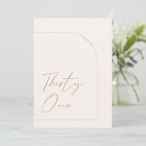 Modern Minimalist Table Thirty One Table Number