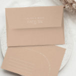 Modern Minimalist Tan Arch Wedding Envelope<br><div class="desc">Designed to coordinate with for the «Arches Minimalist» Wedding Invitation Collection. To change details,  click «Details». To move the text or change the size,  font,  or color,  click «Edit using Design Tool». View the collection link on this page to see all of the matching items in this beautiful design.</div>