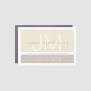 Modern Minimalist   Taupe Earth-tones Car Magnet