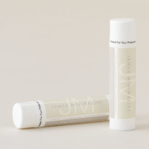 Modern Minimalist Taupe Earth-tones Lip Balm