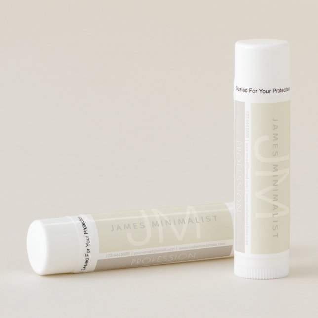 Modern Minimalist | Taupe Earth-tones Lip Balm (Front)