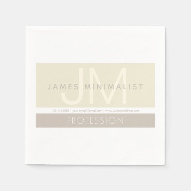 Modern Minimalist | Taupe Earth-tones Napkins (Front)