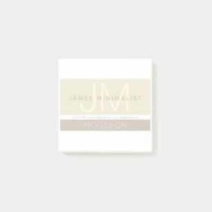 Modern Minimalist Taupe Earth-tones Post-it Notes