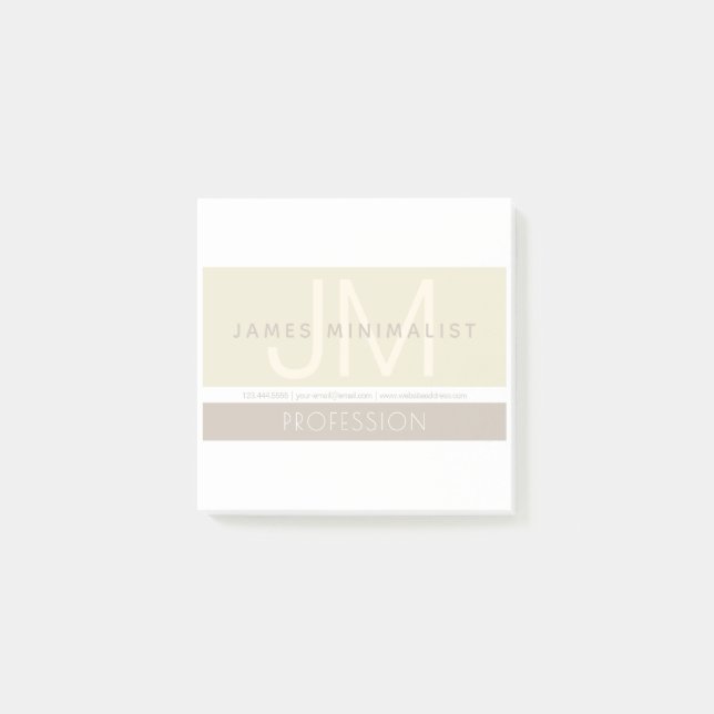 Modern Minimalist | Taupe Earth-tones Post-it Notes (Front)