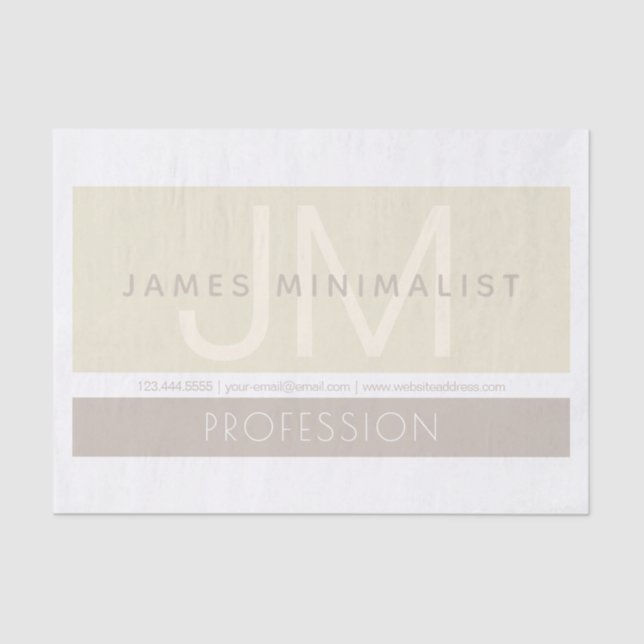 Modern Minimalist | Taupe Earth-tones Tissue Paper (Front)