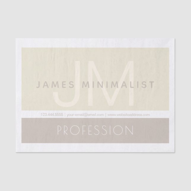 Modern Minimalist | Taupe Earth-tones Tissue Paper (Front)