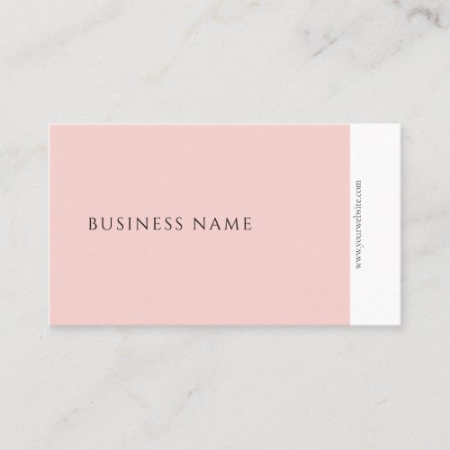 Modern Minimalist Template Blush Pink Elegant Business Card