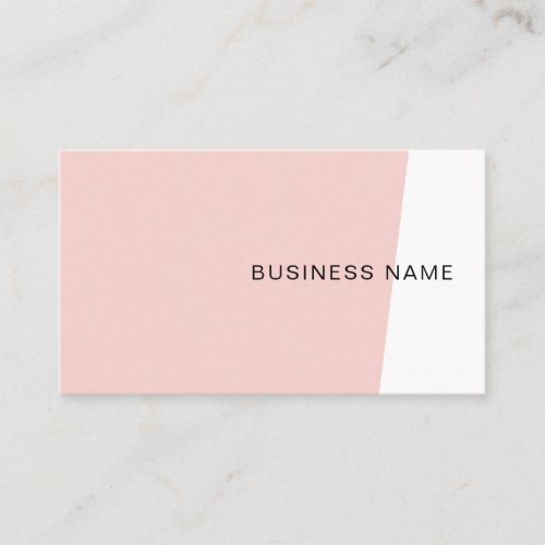 Modern Minimalist Template Blush Pink Elegant Business Card
