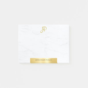 Modern Minimalist Template Elegant Gold And Marble Post-it Notes