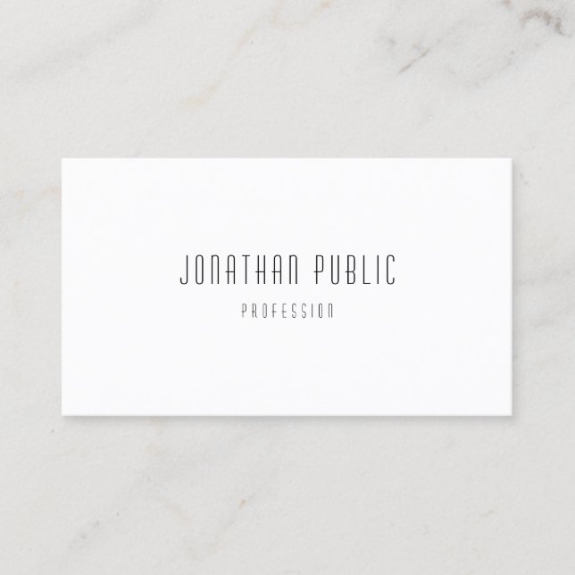 Modern Minimalist Template Elegant Professional Business Card (Front)