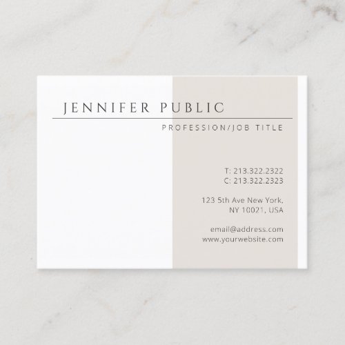 Modern Minimalist Template Elegant Simple Design Business Card