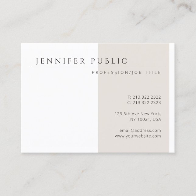 Modern Minimalist Template Elegant Simple Design Business Card (Front)