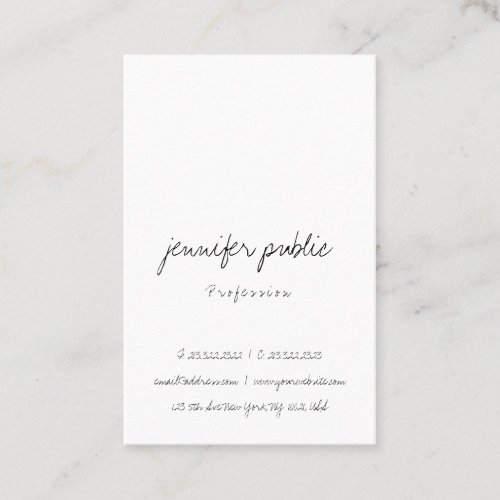 Modern Minimalist Template Elegant Simple Freehand Business Card