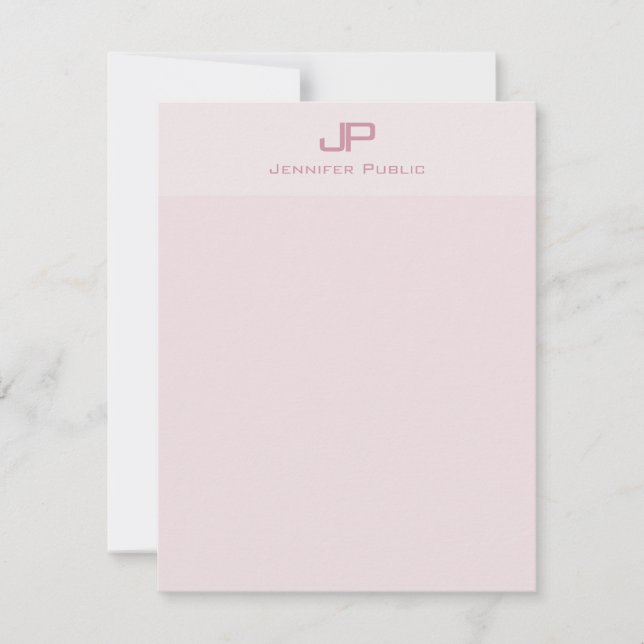 Modern Minimalist Template Pastel Colors Monogram (Front)