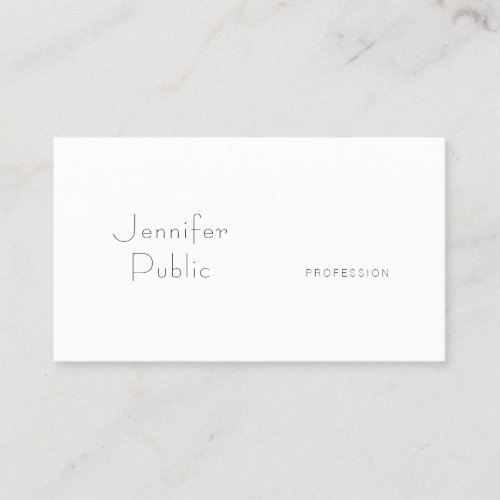 Modern Minimalist Template Professional Elegant Business Card