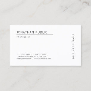 Modern Minimalist Template Professional Elegant Business Card