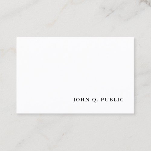 Modern Minimalist Template Professional Elegant Business Card