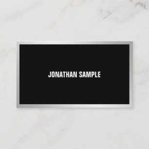 Modern Minimalist Template Silver Elegant Trendy Business Card