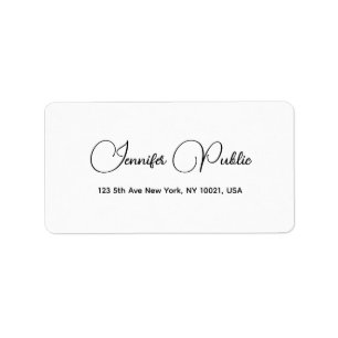 Modern Minimalist Template Typography Address  Label