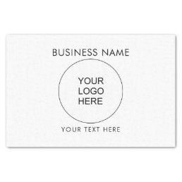 Modern Minimalist Template Upload Your Logo Here Tissue Paper