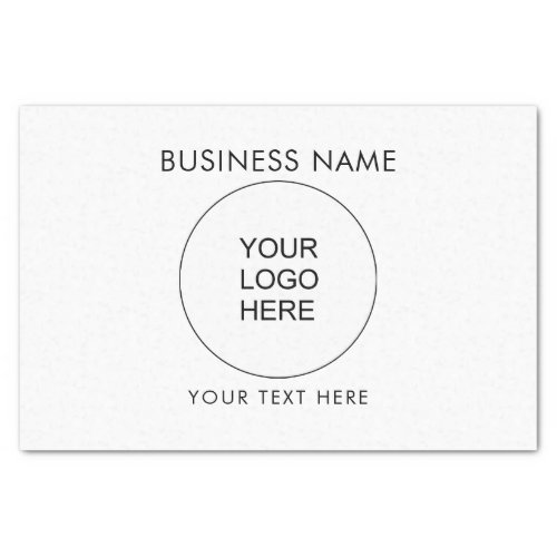 Modern Minimalist Template Upload Your Logo Here Tissue Paper