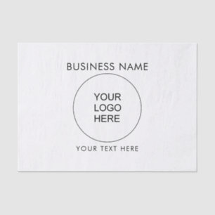 Modern Minimalist Template Upload Your Logo Here Tissue Paper