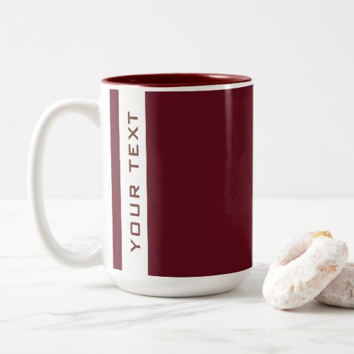 Modern Minimalist Template Your Name or Text Large Two_Tone Coffee Mug