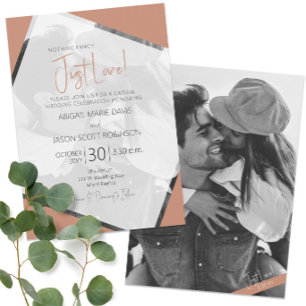 📸✨Modern Minimalist Terra Cotta Casual Wedding Invitation