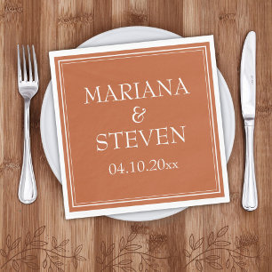 Modern Minimalist Terracotta Napkins