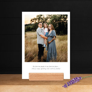 Modern Minimalist + Text Two Sided Family Photo Holder