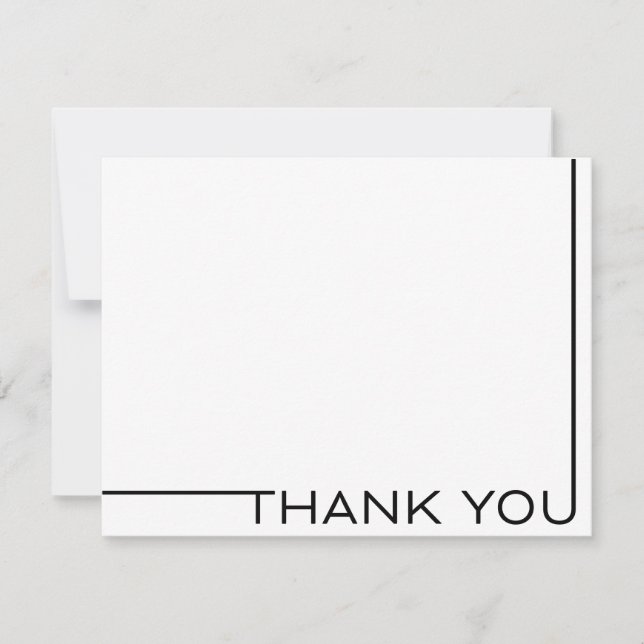 Modern Minimalist Thank You Card (Front)