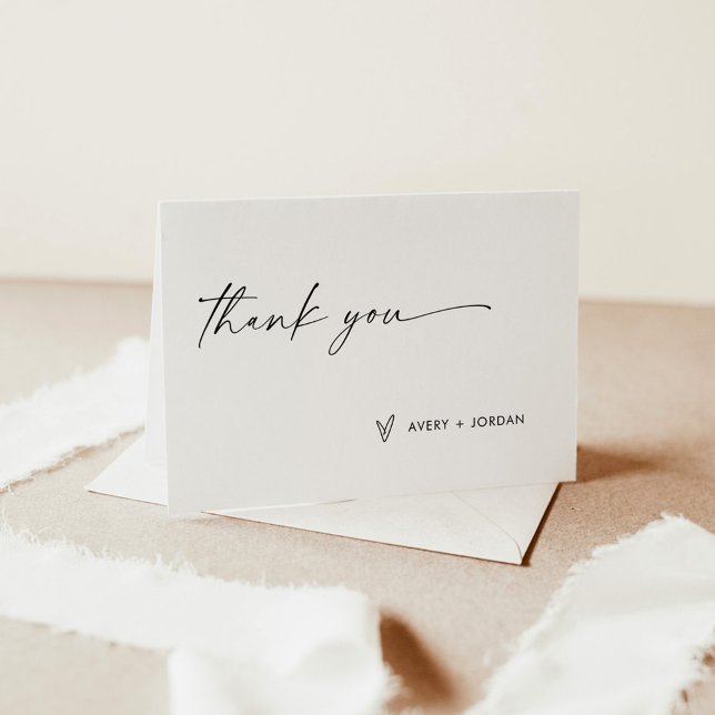Modern Minimalist Thank You Card | Boho Wedding  (Creator Uploaded)