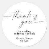 Modern Thank You Favor Tag Template  Minimalist Baby Shower Tags – Wild  Bloom Design Studio