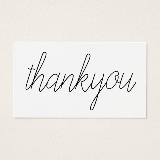 Modern Minimalist Thank You For Order Insert (Front)