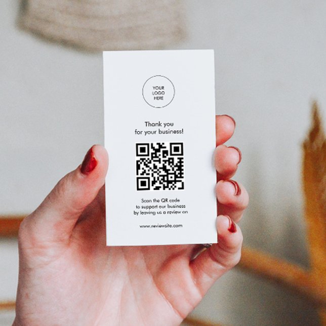 Modern Minimalist Thank You Review  Business Card (Creator Uploaded)