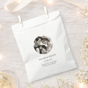 Modern Minimalist Thank You Wedding Photo Favor Bag