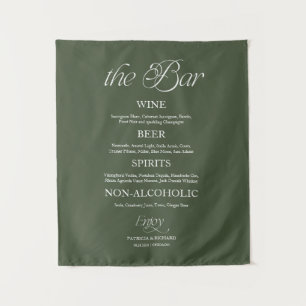 Modern Minimalist "The Bar" Wedding Sign Tapestry