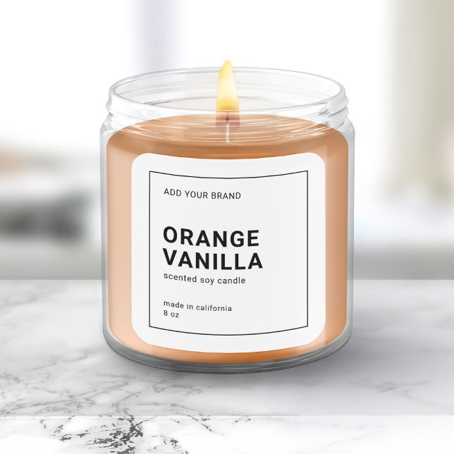 Modern Minimalist Thin Black Border Product Label (Creator Uploaded)