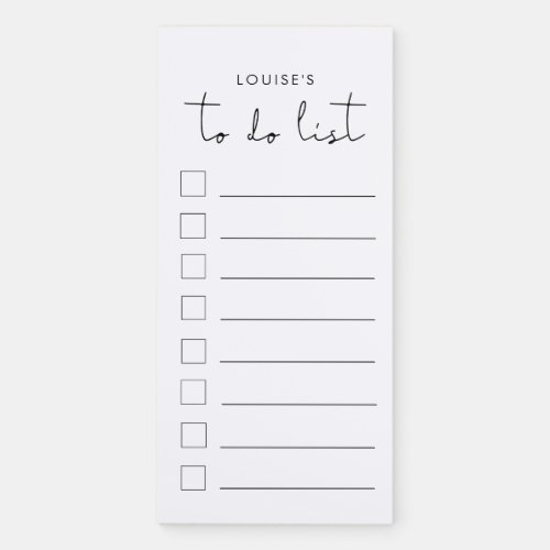 Modern minimalist To do list Magnetic Notepad