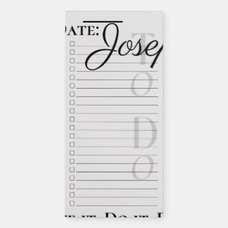 Modern Minimalist To Do List Pad/ Checklist Magnetic Notepad