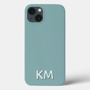 Modern Minimalist Tonal Monogram iPhone 13 Case