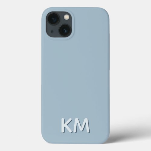 Modern Minimalist Tonal Monogram iPhone 13 Case