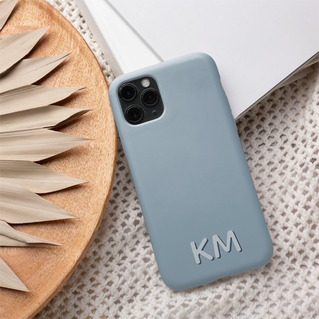 Modern Minimalist Tonal Monogram Case-Mate iPhone Case (Creator Uploaded)