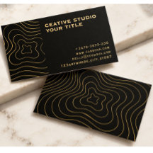 Modern Minimalist Topographic Line Business Card |