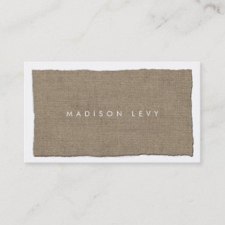 Modern Minimalist Torn Canvas Grunge Appointment Card