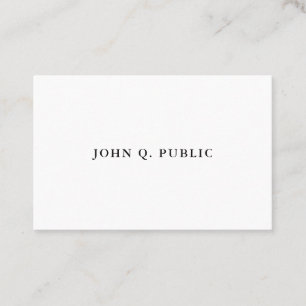 Modern Minimalist Trendy Template Elegant Simple Business Card